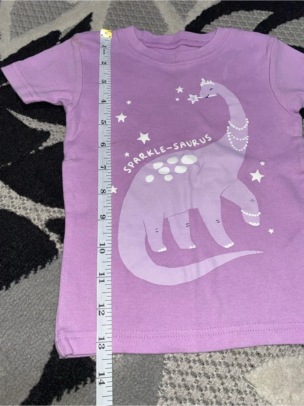 Carter’s Girls' Lavender 'Sparkle-Saurus' Short Pajama Set 18 Months
